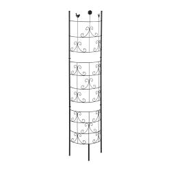 Tuteur rosier grimpant semi-circulaire d&eacute;coratif jardin support plantes 200 x 30 x 30 cm en fer noi
