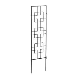 Lot de 3 treillis de jardin d&eacute;coratifs noir 122 x 30,5 x 0,8 cm en acier galvanis&eacute; noir 13_0008365