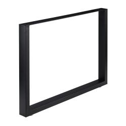 Lot de 2 pieds de table en acier noir pour table d'appoint cuisine design industriel 43 x 30 cm en