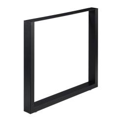Lot de 2 pieds de table en acier noir pour table d'appoint cuisine design industriel 43 x 30 cm en