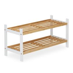 Etag&egrave;re &agrave; chaussures moderne d&eacute;corative entr&eacute;e 80 x 30 x 70 cm rangement efficace en bambou naturel