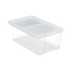 Lot de 12 bo&icirc;tes &agrave; chaussures empilables rangement transparent 34 x 24 x 14 cm utilisation polyvale