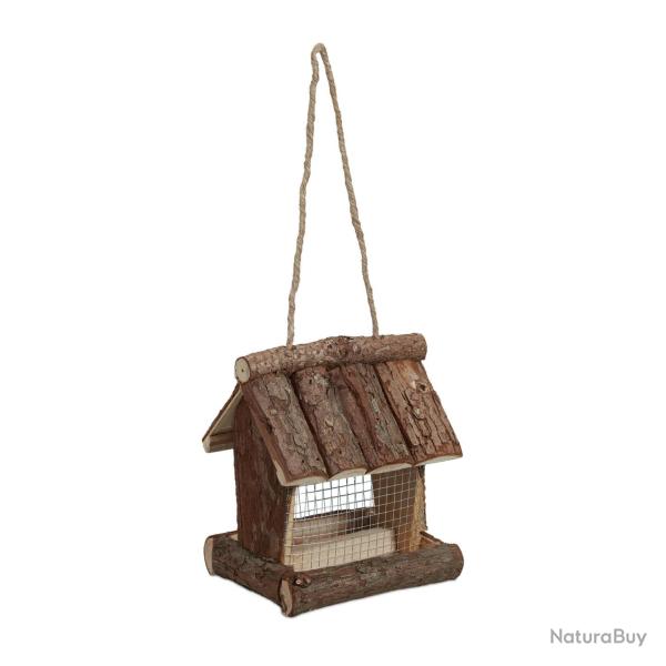 Mangeoire � oiseaux en bois d�corative pour jardin balcon terrasse facile � remplir 25 x 25 x 25 cm