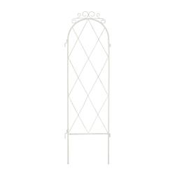 Lot de 3 tuteurs en acier blanc pour plantes grimpantes jardin design &eacute;pur&eacute; 150 x 30 x 30 cm en m&eacute;t
