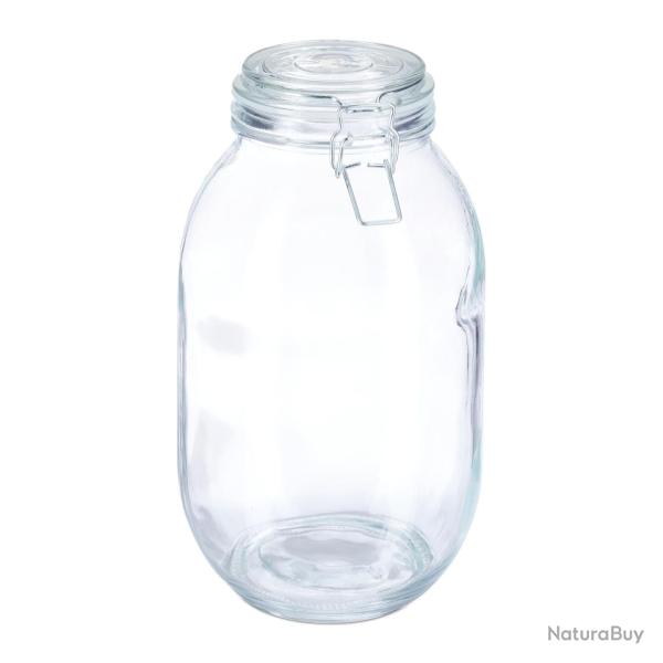Bocal de conservation herm�tique design moderne cuisine 10 x 10 x 20 cm en verre transparent 13_001