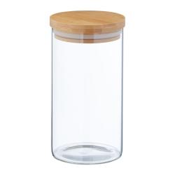 Lot de 3 bocaux en verre herm&eacute;tiques pour denr&eacute;es alimentaires design moderne cuisine 1000 ml en ve