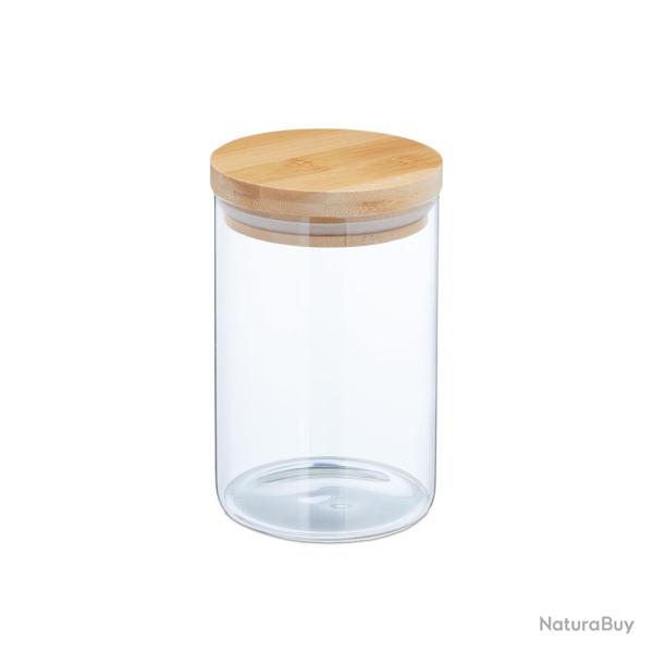 Lot de 3 bocaux en verre pour cuisine design transparent 30 x 10 cm en verre clair 13_0011622
