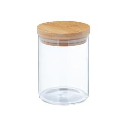 Lot de 4 bocaux de conservation en verre &eacute;tanches cuisine 14 x 10 cm design &eacute;l&eacute;gant en verre transp
