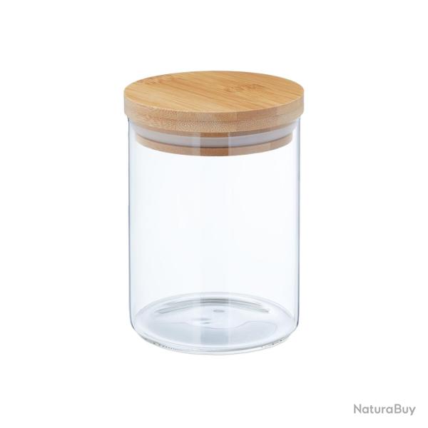 Lot de 4 bocaux de conservation en verre �tanches cuisine 14 x 10 cm design �l�gant en verre transp