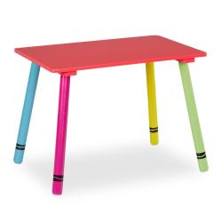 Ensemble table et chaises pour enfants 70 x 50 x 50 cm design color&eacute; id&eacute;al espace jeu en PVC multic