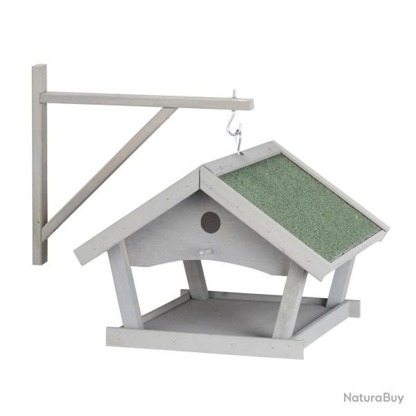 Mangeoire � oiseaux d�corative jardin balcon design fonctionnel 30 x 20 x 15 cm en bois naturel 13_