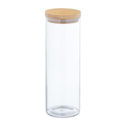 Lot de 4 bocaux de conservation en verre pour aliments 28 x 10 cm &eacute;tanches avec couvercle design na