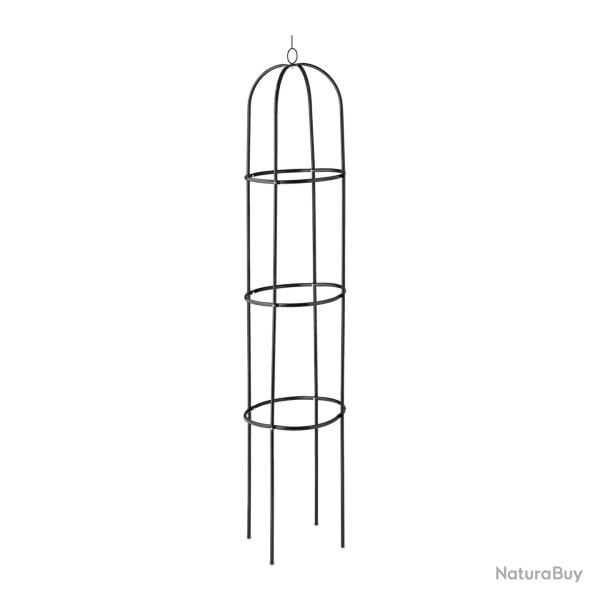 Trellis d�coratif support plantes grimpantes jardin 200 x 30 cm embellissement m�tallique noir 13_0