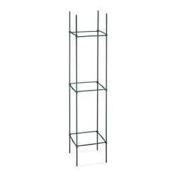 Lot de 4 treillis r&eacute;glables pour plantes grimpantes jardin balcon 150 cm en m&eacute;tal vert 13_0011789