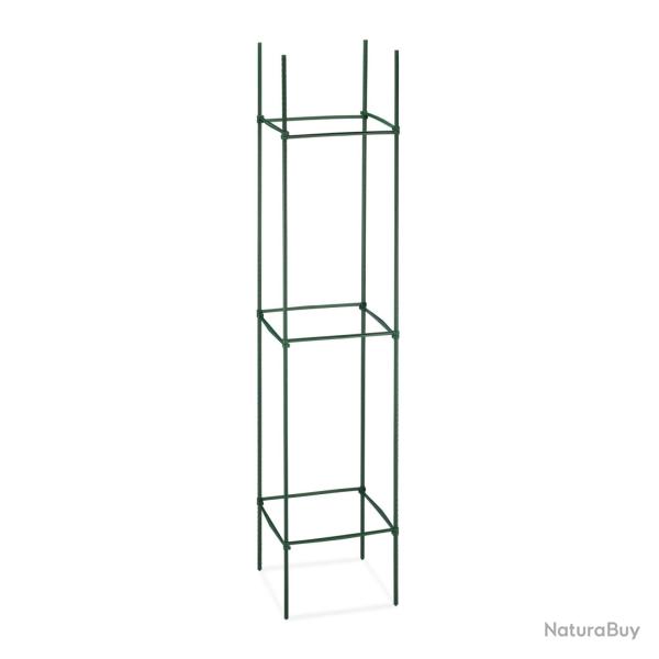 Lot de 4 treillis r�glables pour plantes grimpantes jardin balcon 150 cm en m�tal vert 13_0011789