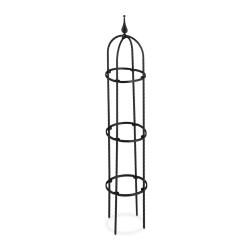 Lot de 2 trellis d&eacute;coratif jardin support plantes grimpantes 100 x 100 cm en m&eacute;tal noir 13_0011737