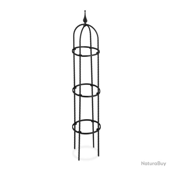 Lot de 2 trellis d�coratif jardin support plantes grimpantes 100 x 100 cm en m�tal noir 13_0011737