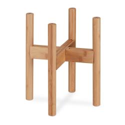 Lot de 2 supports pour plantes r&eacute;gleables empilables d&eacute;coration foyer 25 x 25 x 60 cm en bambou nat