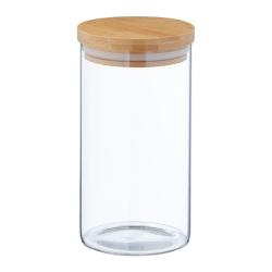 Lot de 4 bocaux de conservation en verre cuisine &eacute;tanches pratique design &eacute;pur&eacute; 14 x 10 x 10 cm en