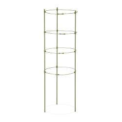Lot de 5 tuteurs pour plantes grimpantes ajustables 90 cm en m&eacute;tal vert 13_0011750