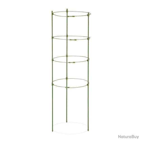 Lot de 5 tuteurs pour plantes grimpantes ajustables 90 cm en m�tal vert 13_0011750