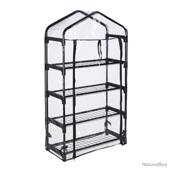 Serre de jardin verticale compacte balcon 70 x 40 x 40 cm protections contre intemp�ries en plastiq