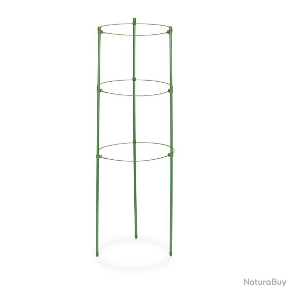 Lot de 4 tuteurs � tomates jardin 60 cm support polyvalent pour plantes grimpantes en m�tal vert 13