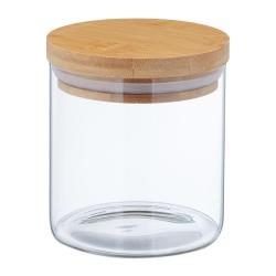 Lot de 3 bocaux de conservation herm&eacute;tiques pour aliments 10,5 x 10 cm en verre transparent 13_0011