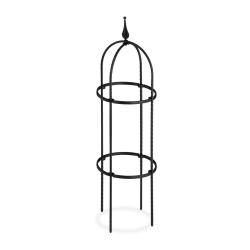 Lot de 2 treillis d&eacute;coratifs pour plantes grimpantes jardin 85 cm en m&eacute;tal vert 13_0011738