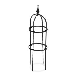 Lot de 2 trellis d&eacute;coratifs pour plantes grimpantes jardin 70 x 70 x 210 cm en m&eacute;tal gris 13_0011741