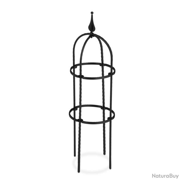 Lot de 2 trellis d�coratifs pour plantes grimpantes jardin 70 x 70 x 210 cm en m�tal gris 13_0011741