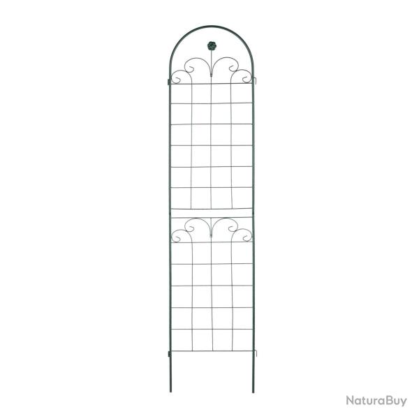 Lot de 2 grilles tuteur d�coratives jardin 220 x 50 x 15 cm en m�tal vert fonc� 13_0012017