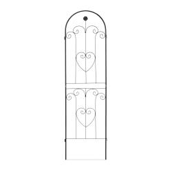 Lot de 2 tuteurs &agrave; tomates pliables pour plantes grimpantes jardin 150 x 50 cm en m&eacute;tal vert 13_001