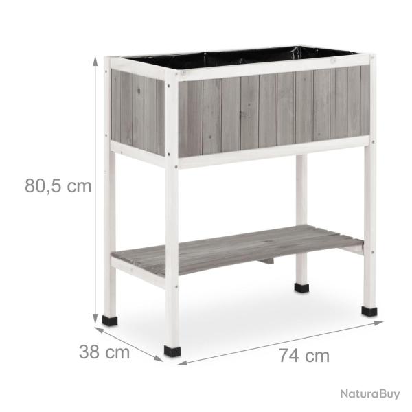 Parterre sur�lev� jardin balconherbes fleurs 80,5 x 74 x 38 cm usage confortable design moderne en
