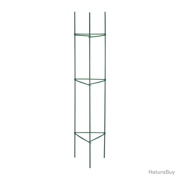 Lot de 4 tuteurs � tomates jardin balcon 150 cm en m�tal vert 13_0011786