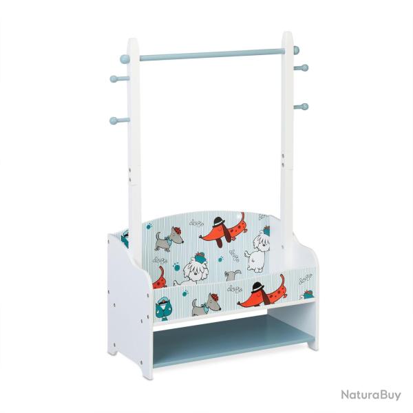 Portemanteau enfant avec �tag�res 120 x 40 x 160 cm id�al rangement autonome d�coration animaux en