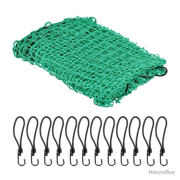 Lot de 1 filet de remorque de protection s�curis� 3 x 4 m installation rapide en plastique vert 13_