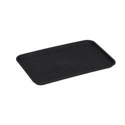 Lot de 3 plateaux &agrave; chaussures pratiques 60 x 40 cm en plastique noir 13_0013089
