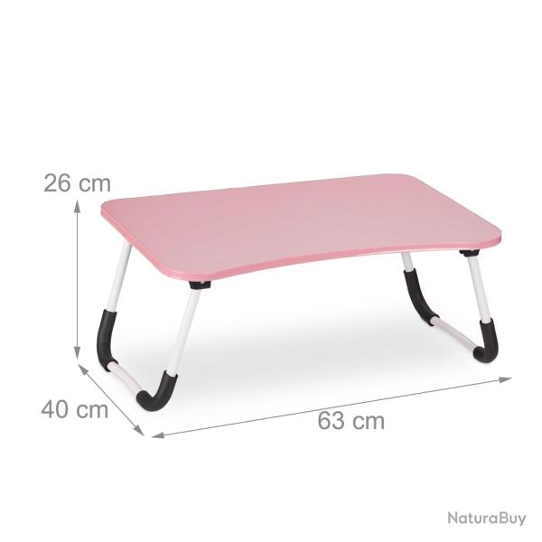 Table de lit portable pliante pour ordinateur 60 x 40 x 28 cm pratique confort d'utilisation design