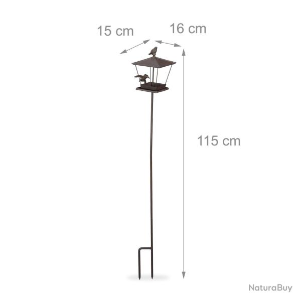 Mangeoire � oiseaux d�co jardin 50 x 20 x 20 cm pratique design antique en fonte de fer 13_0013306