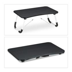 Table de lit pour ordinateur portable &eacute;l&eacute;gante pliable confort utilisation 60 x 40 x 28 cm en MDF n