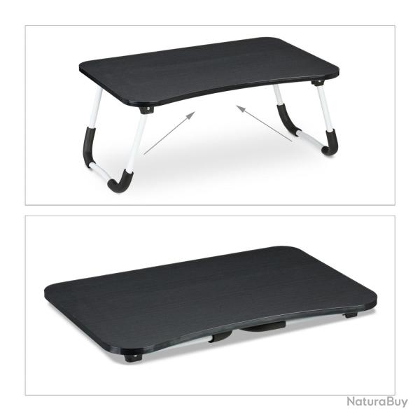 Table de lit pour ordinateur portable �l�gante pliable confort utilisation 60 x 40 x 28 cm en MDF n