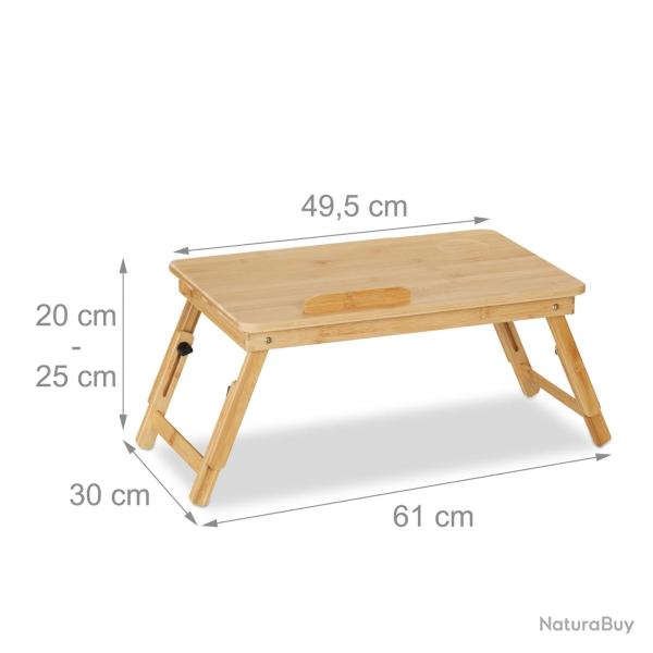 Table de lit multifonction pour ordinateur 60 x 40 x 28 cm surface r�glable avec tiroir rangement e