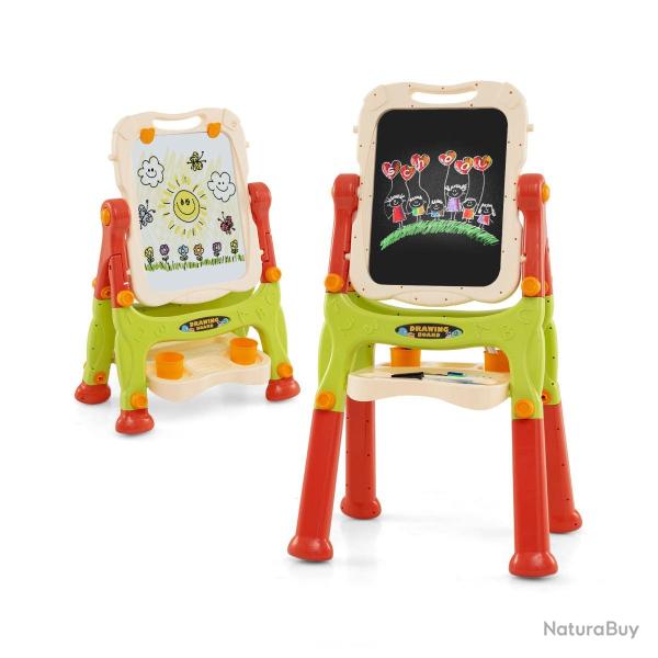 Cavalet debout pour enfants ajustable 57 x 32 x 81 cm id�al pour art et jeux structure robuste en P