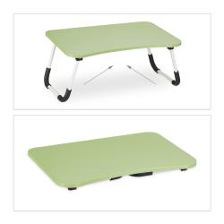 Table de lit pour ordinateur portable pratique 60 x 40 x 28 cm finition mate en MDF vert 13_0013392