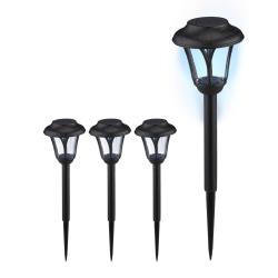 Lot de lampes solaires d&eacute;coratives jardin ext&eacute;rieur 39 x 11 x 11 cm en plastique noir 13_0013732
