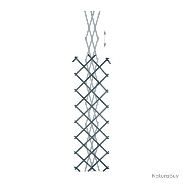 Lot de 3 tuteurs extensibles pour plantes grimpantes jardin terrasse 150 x 30 x 15 cm en plastique