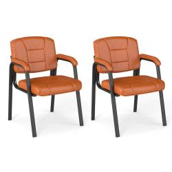 Lot de 2 chaises hautes d'invit&eacute;s 62 x 59 x 87 cm confort ergonomique motifs brod&eacute;s modernes en sim