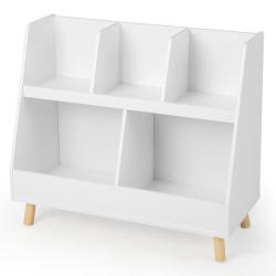 Meuble organisateur de jouets et biblioth&egrave;que 80 x 35 x 71 cm pour enfants &agrave; 5 compartiments design