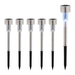 Lot de lampes solaires d&eacute;coratives jardin &eacute;clairage automatique 31 x 4,5 cm en plastique noir 13_00
